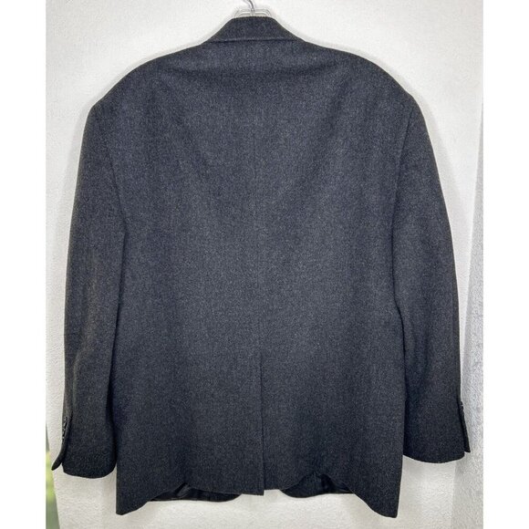 Stafford Wool Blazer Mens 40S Charcoal Gray Wool Jacket Sport Coat Casual Office - Picture 2 of 13